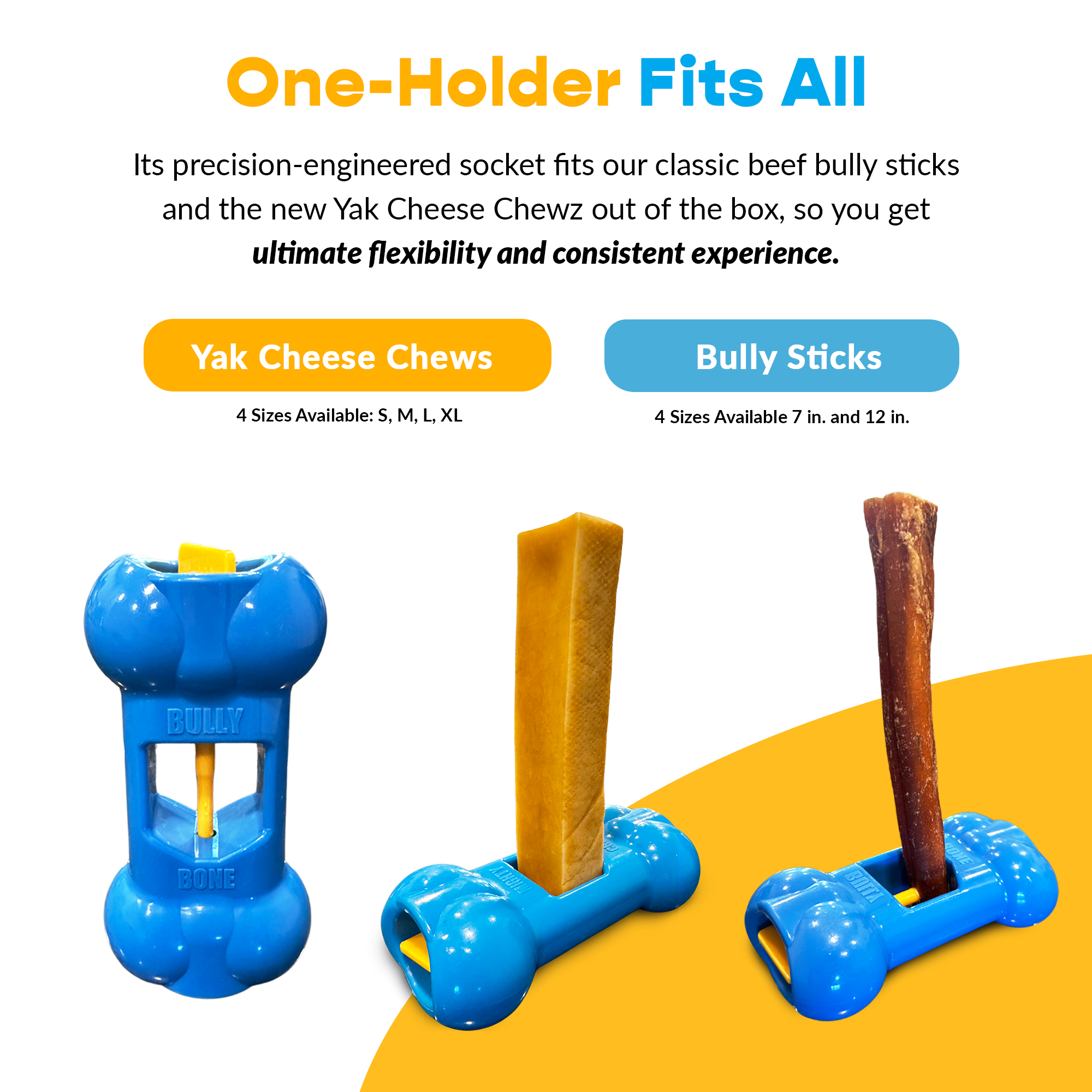 4 Pack Large Yak Cheese - Bully Bone Pro Included